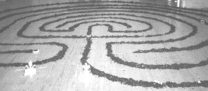 labyrinth created in a previous workshop